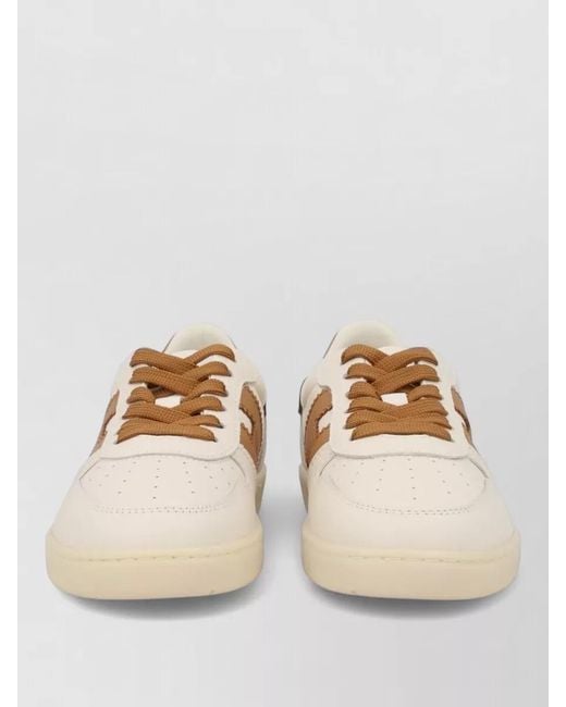 Hogan Natural Leather Low-Top Sneakers