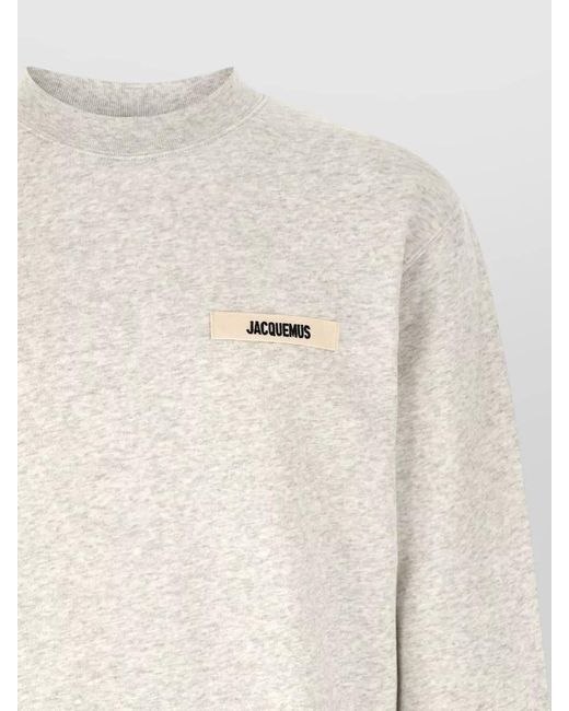 Jacquemus Natural Gros Grain Crew Neck Knit Sweatshirt for men