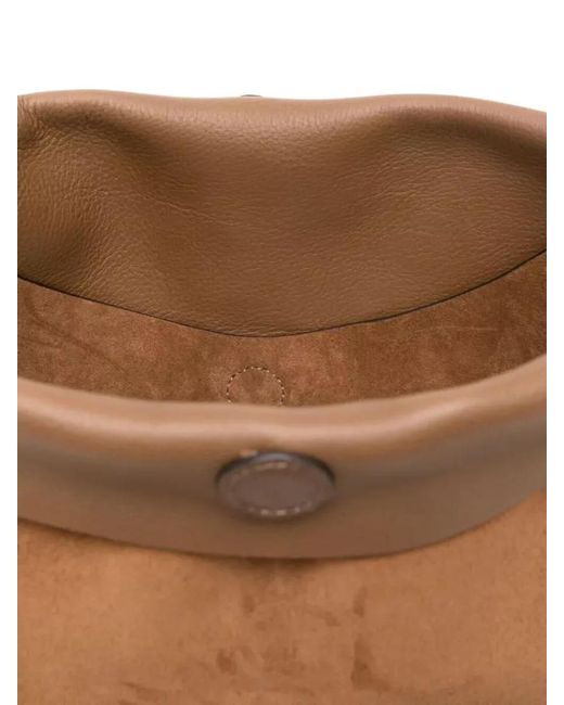 Etro Brown Crossbody Pony Bag Fringes Xl Suede