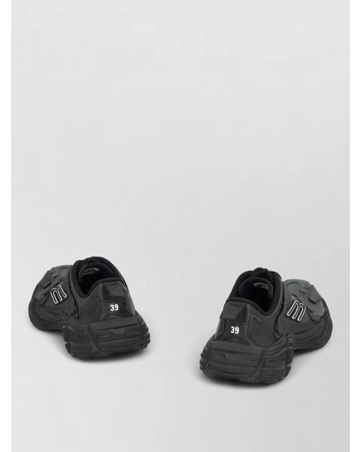 Balenciaga Black Monday Leather Fabric Lace Up Sneakers