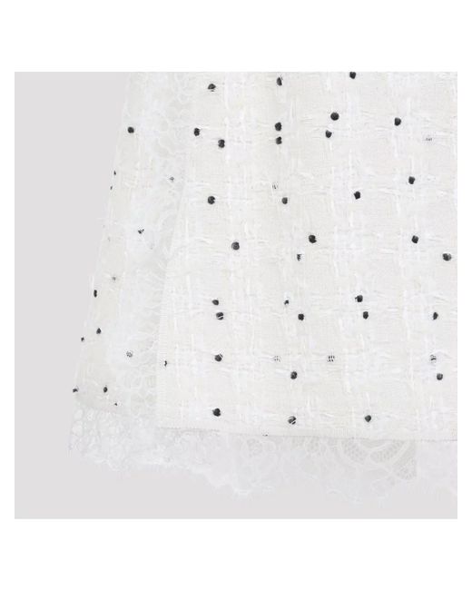 Giambattista Valli White Polka-Dot Mini Skirt