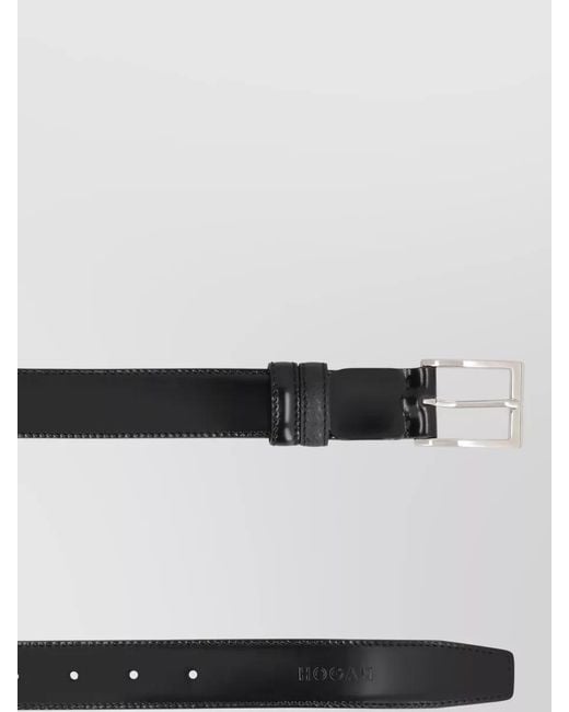 Hogan Black Reversible Calf Leather Belt Adjustable Size for men