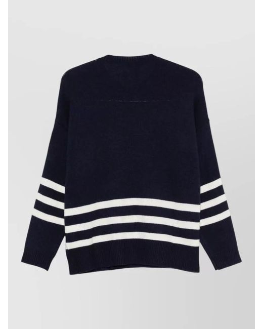 Semicouture Blue Wool Cashmere Jumper