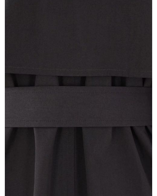 Dries Van Noten Black Cotton Trench Coat