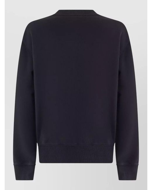 Boss Blue Cotton Long-Sleeve Sweatshirt for men