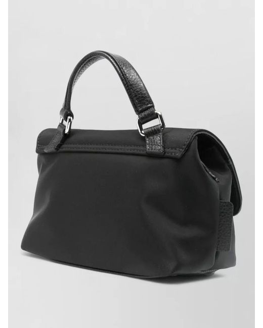 Zanellato Black Postina Rimboccata Tokyo Baby Shoulder Bag