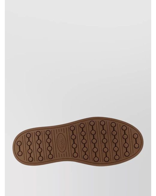 Tod's Brown Suede Low-Top Sneakers for men