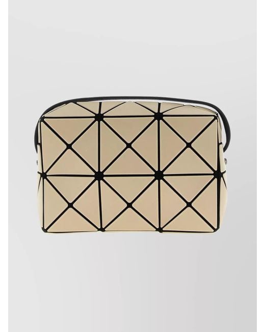 Issey Miyake Metallic Geometric Structured Crossbody Bag Design