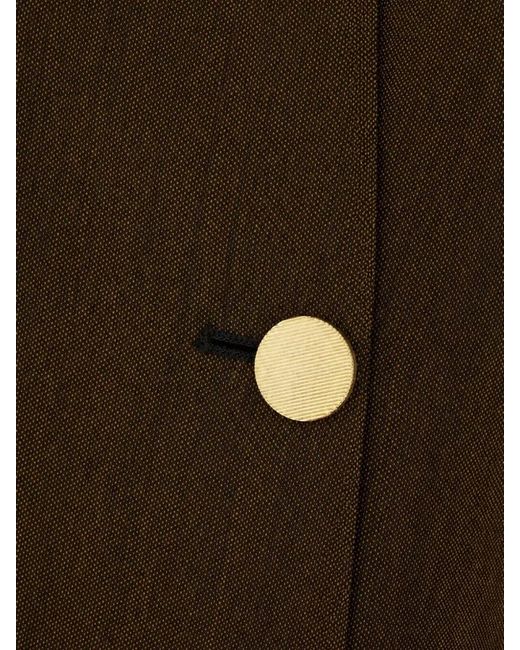 Alberta Ferretti Brown Embroidered Blazer
