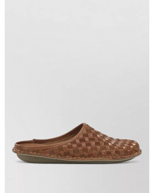 Comme des Garçons Brown Roma Woven Flat Sole Round Toe Mules for men