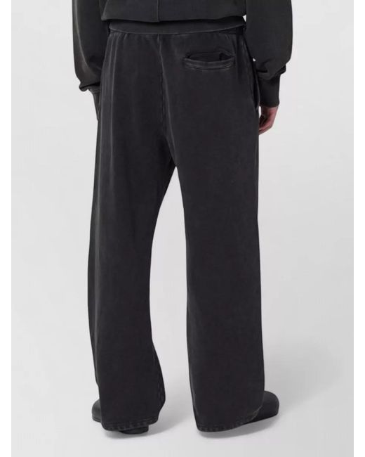 Entire studios Black Cotton Jogging Trousers Wide Leg Pockets for men