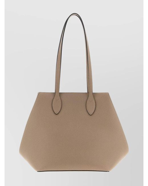 Valextra Natural Calfskin Leather Tote Bag