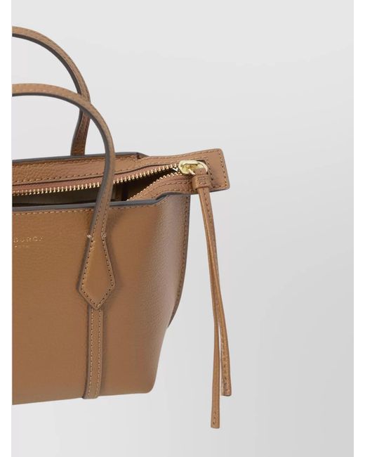 Tory Burch Brown Perry Mini Leather Tote Bag