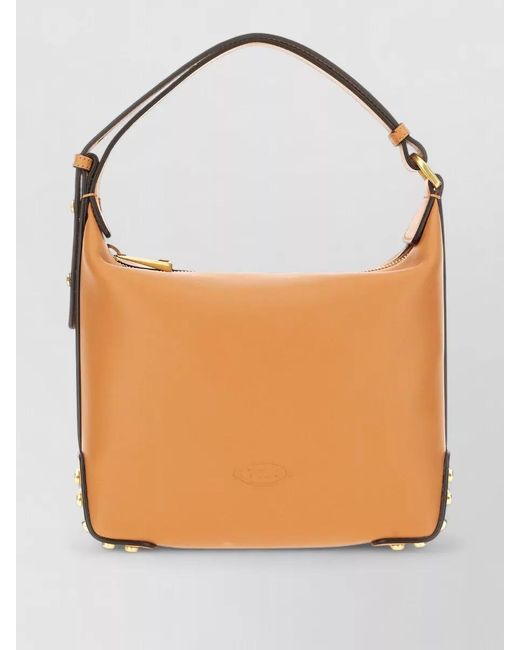 Tod's Orange Shoulder Bag Structured Shape Top Handle