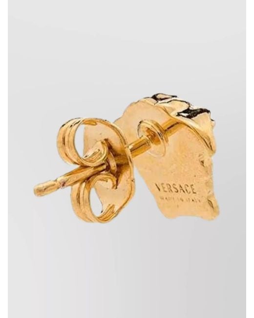 Versace Metallic Medusa Stud Earrings for men