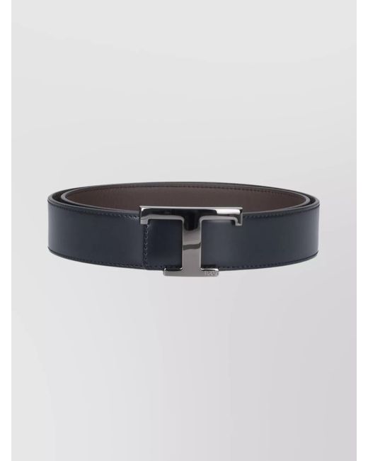 Tod's Blue Reversible Belt With Adjustable Length And Signature Buckle for men