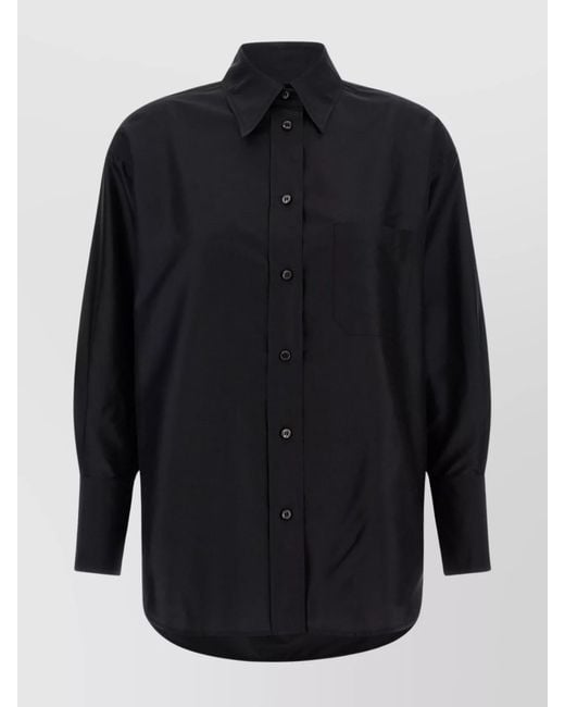 Alberto Biani Blue Silk Shirt
