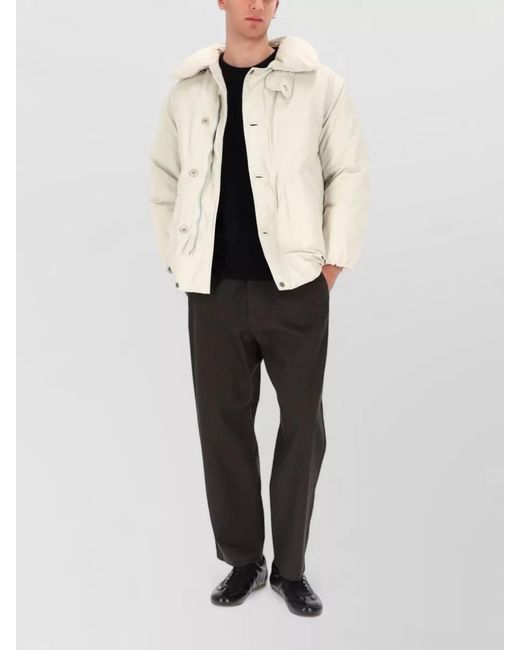 Lemaire White Oversized Padded Jacket for men
