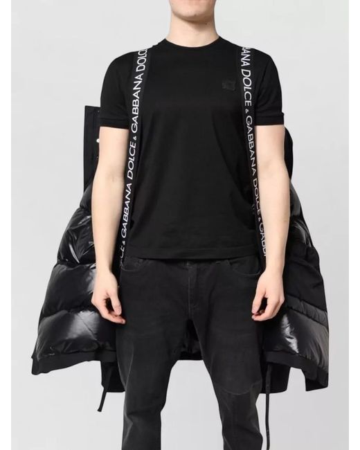 Dolce & Gabbana Black Nylon Hooded Puffer Jacket for men