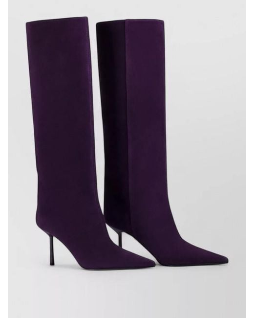 Le Silla Purple High Heel Suede Over The Knee Boots