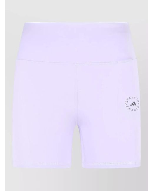 Adidas By Stella McCartney Purple High-Rise Knee-Length Shorts
