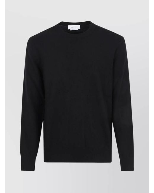 Alexander McQueen Blue Long Sleeves Crew Neck Ribbed Sweater for men