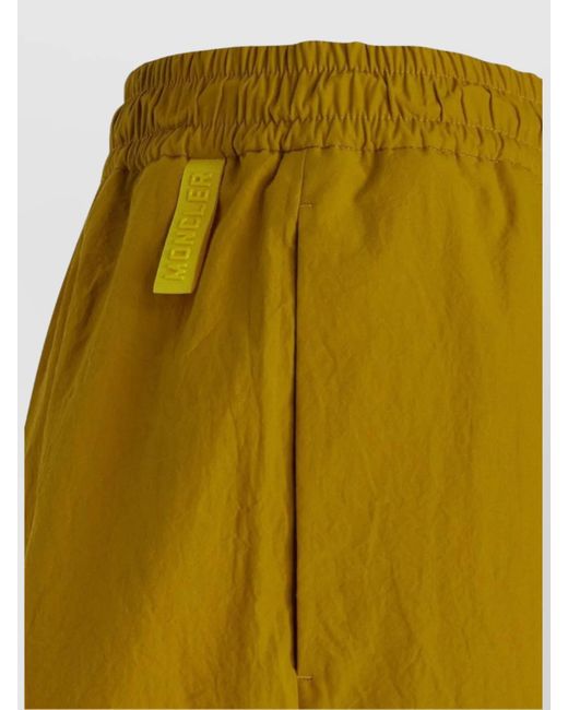 Moncler Yellow Cotton Wide-Leg Knee-Length Shorts