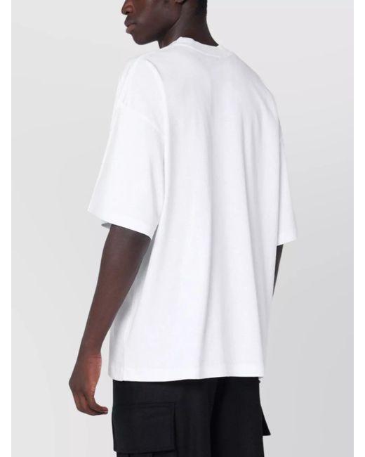 DARKPARK White Crew Neck Short Sleeve Cotton T Shirt for men