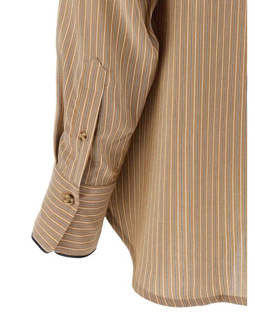 Victoria Beckham Natural Silk Pyjama Shirt