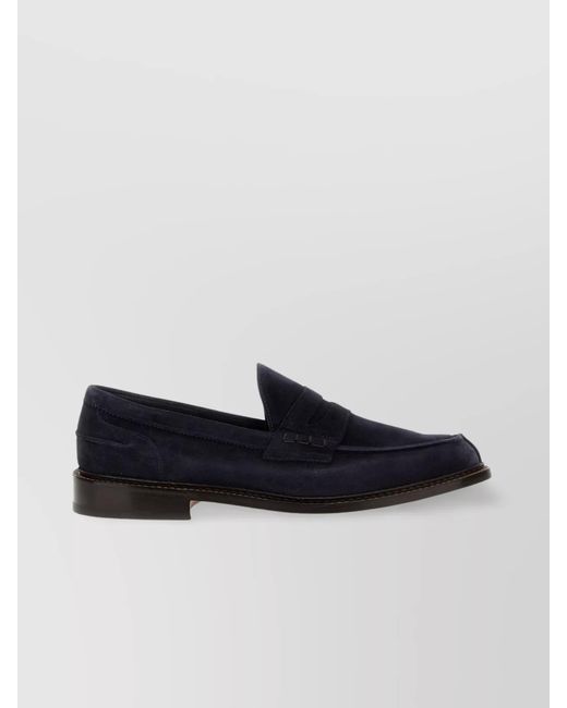 Tricker's Blue Leather Loafers for men