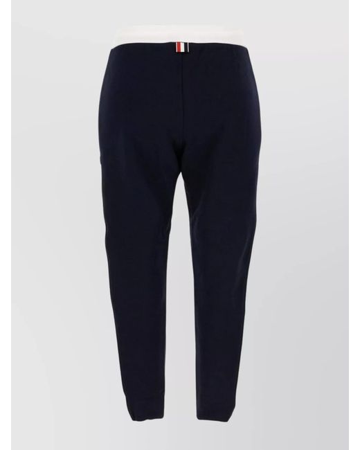 Thom Browne Blue Cotton Color Block Track Pants