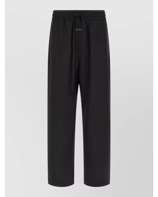 Fear Of God Black Wool Trousers Tailored Cut Side Pockets for men