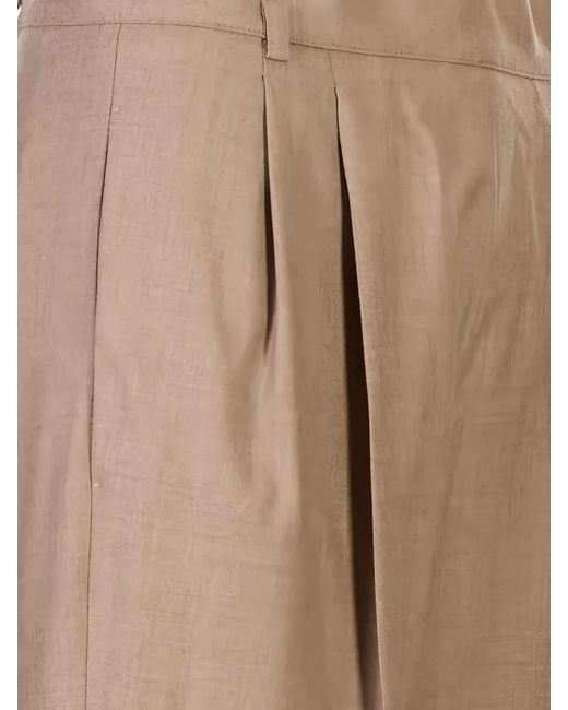 Max Mara Natural Silk Blend Straight-Leg Suit Trousers