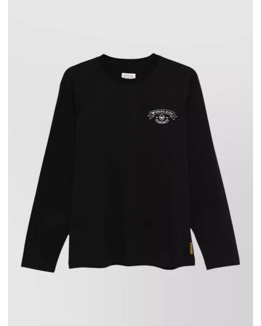 Emporio Armani Black Cotton Logo-Print T-Shirt for men