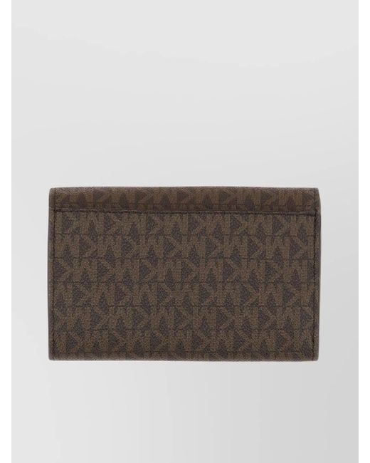 Michael Kors Brown Logo Detail Bill Compartment Wallet