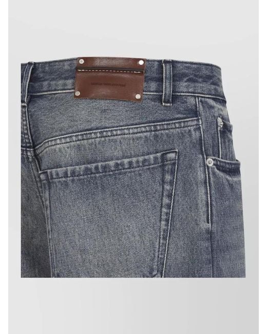 Dries Van Noten Blue High Waist Wide Leg Denim Jean for men