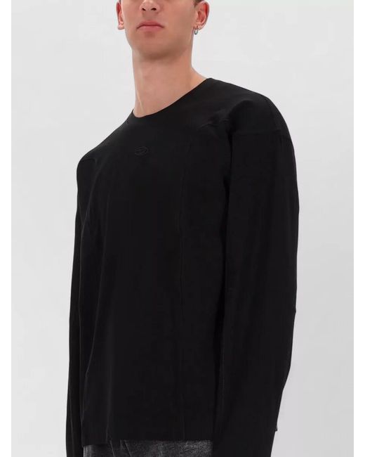 DIESEL Black Cotton Sweatshirt for men