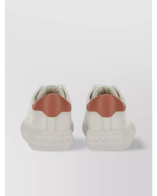 Michael Kors White Leather Low Top Sneakers
