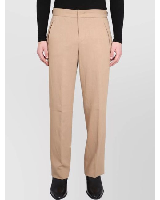 PT Torino Black Regular-Fit Straight-Leg Trousers for men