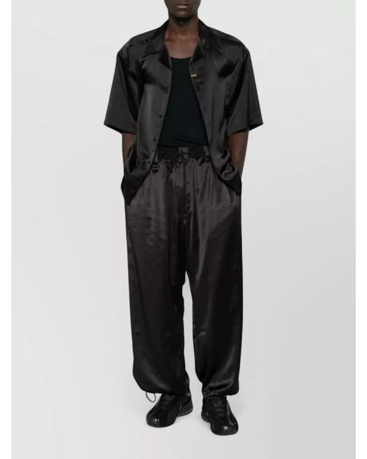 Y-3 Gray Logo Track Shorts D Ring Detail for men