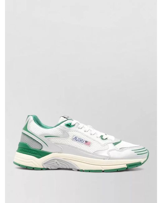 Autry Green Leather Low-Top Sneakers for men