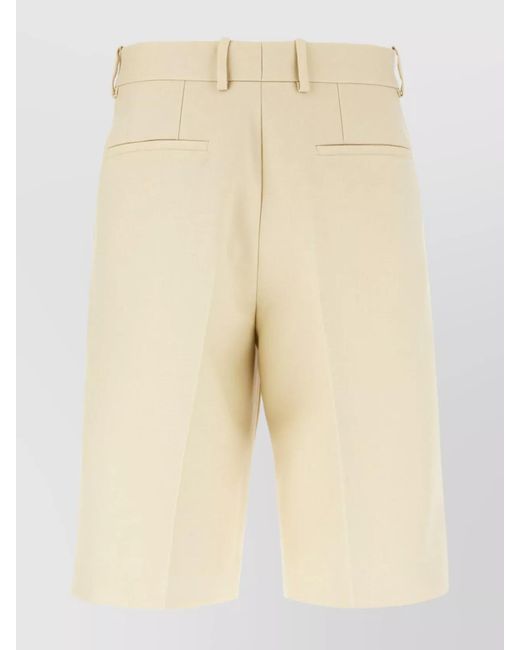 Jil Sander Natural Wool Tailored Bermuda Shorts for men