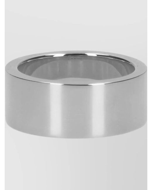 MM6 by Maison Margiela Gray Brass Logo Ring