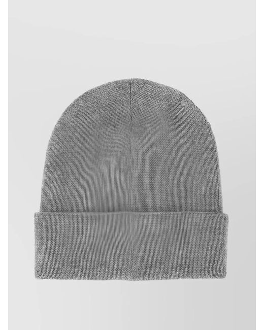 McQueen Gray Cashmere Beanie for men