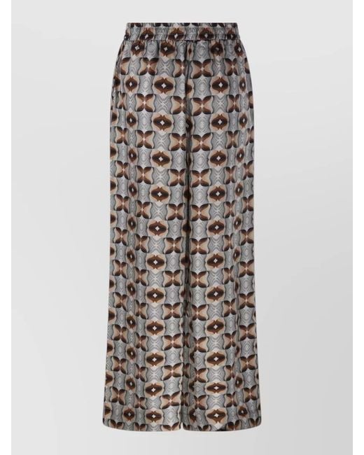 Pierre Louis Mascia Gray Silk Trousers