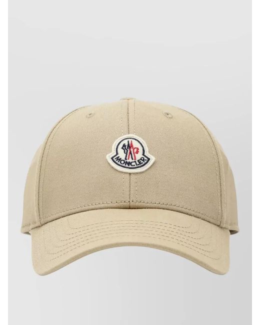 Moncler Natural Logo Baseball Hat Curved Brim Design