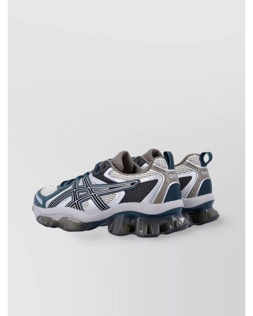 Asics Blue Synthetic Gel-Quantum Kinetic Low-Top Sneakers