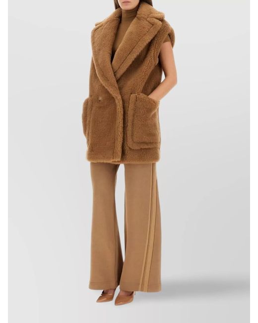 Max Mara Brown Silk Camel Vest