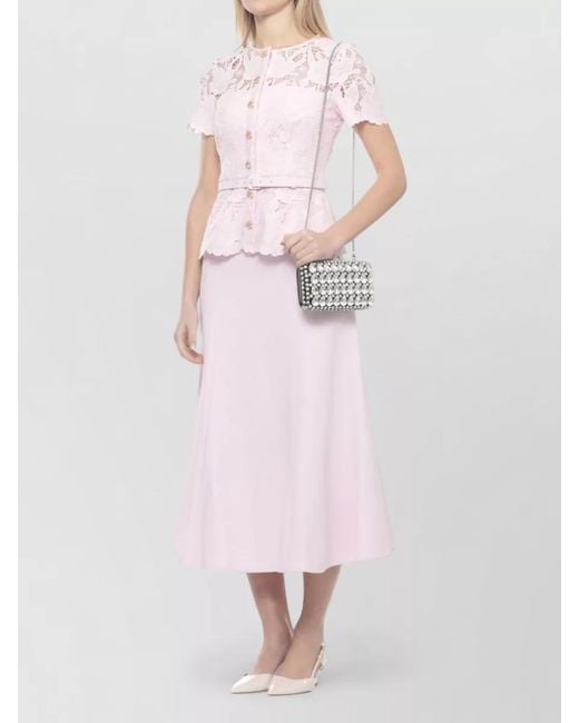 Self-Portrait Metallic The Bow Satin Crystal-Embellished Clutch Bag