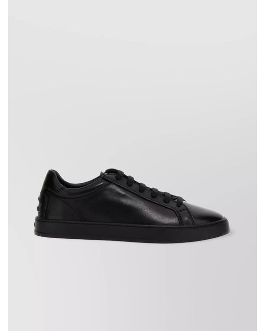 Tod's Black Leather Low-Top Sneakers for men